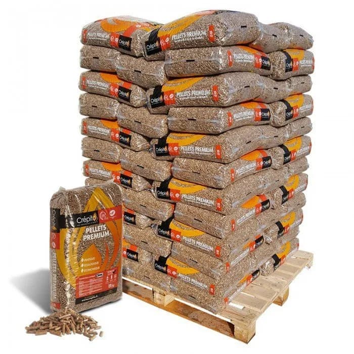 Granulés de bois Crépito — palette 72 sacs de 15 kg